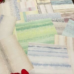 22 Large Assorted Similar Pattern Textured Wallpaper  Sheets - Includes Vinyl
